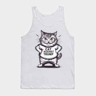 Cat Against Trump Tank Top